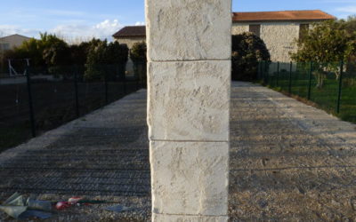 Réalisation piliers de portail et clôture mécano-soudée à Chateaurenard (13160)